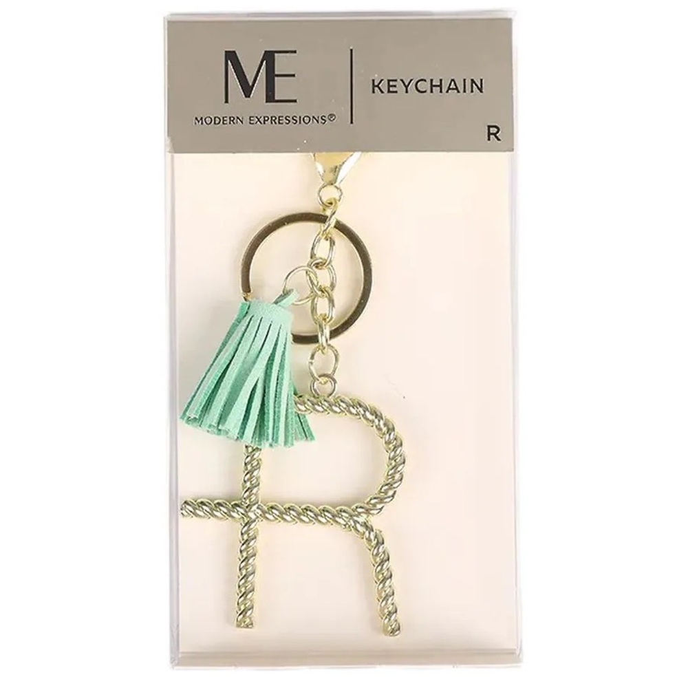 Letter R Key Chain  keychain Modern Expressions Monogram Keychain
